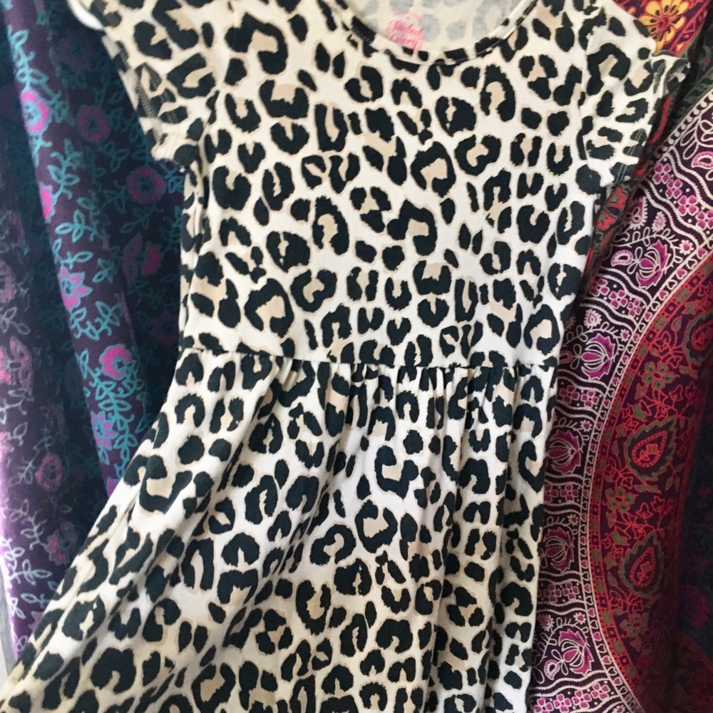Leopard Skater float Dress kids